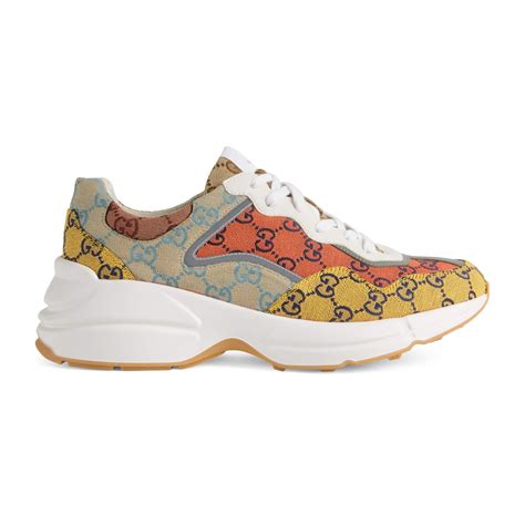 gucci rhyton sneakers yellow|gucci rhyton sneakers worldwide.